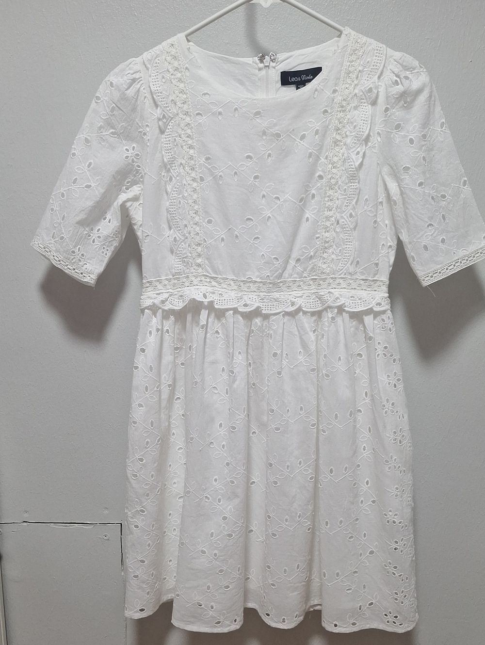 100% cotton Cropped White Dress  Size XS